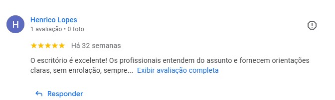 Avaliação positiva cliente - Escritório advocacia família São Paulo Dra. Adriana